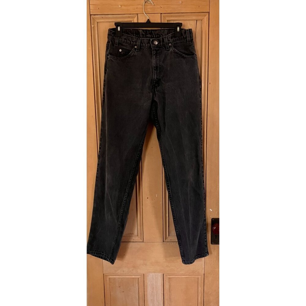 LEVI'S 550 Mens VTG 90s Orange Tab USA Relaxed Tapered Jeans 30x33* Black AN EXC - Picture 3 of 12